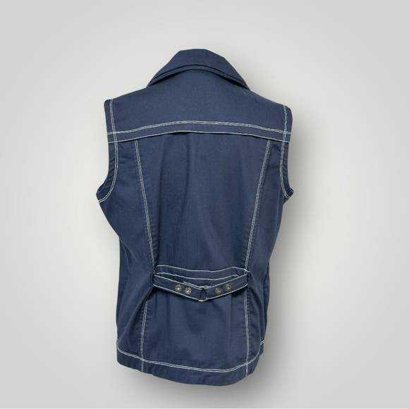 224 - Bellissima Navy Vest with White Stitching - Picture 9 of 12
